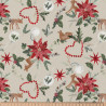 Algodón estampado NORTEN Beige / Rojo